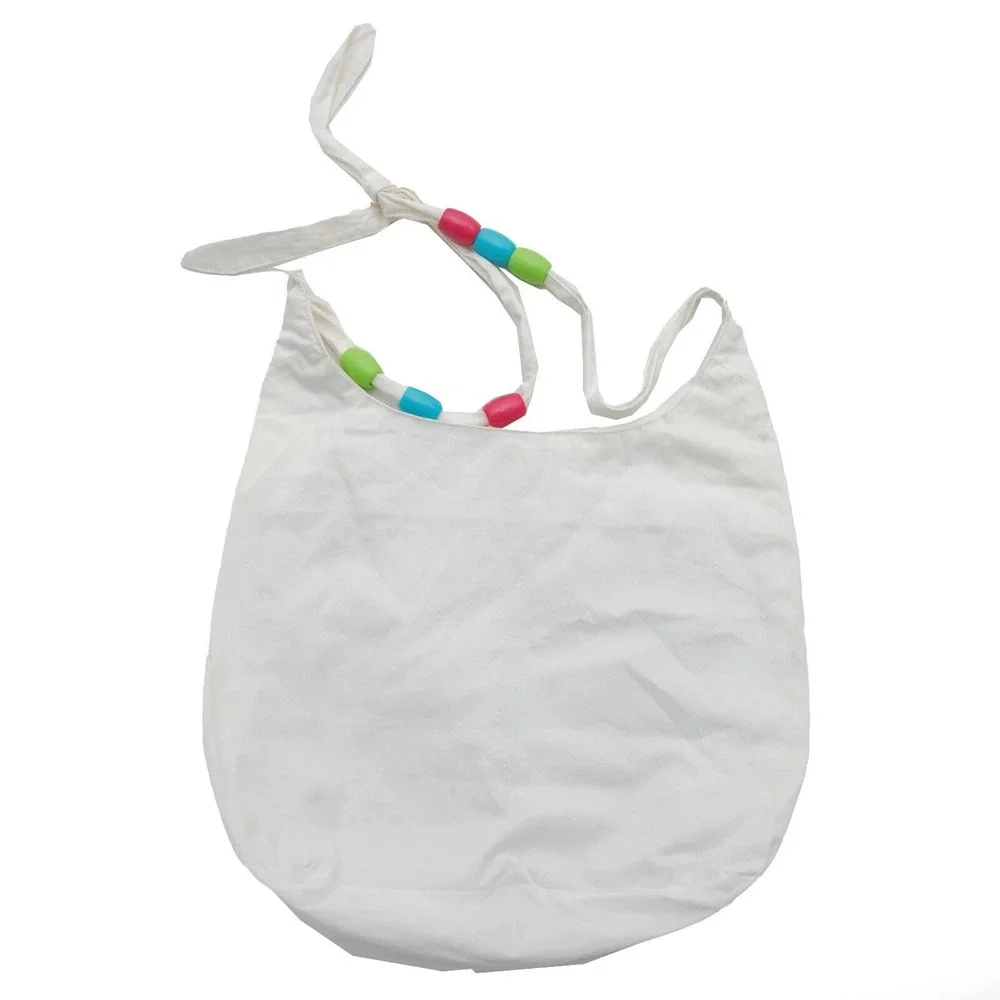 The Childrens Place Shoulder Bag Kids OS White Excellent Floral Boho Beaded